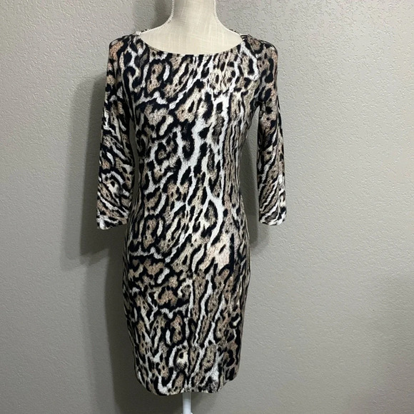 Just Cavalli Ocelot Print Bodycon Dress - Picture 1 of 9
